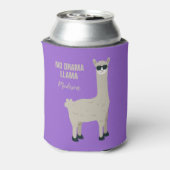 Cool Llama aangepaste naam & kleur koelbox Blikjeskoeler (Blikje Achterkant)