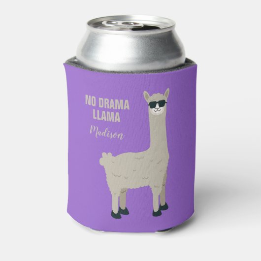 Cool Llama aangepaste naam & kleur koelbox Blikjeskoeler (Blikje Achterkant)