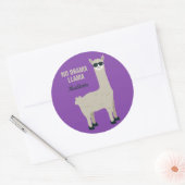 Cool Llama aangepaste naam & kleur stickers (Envelop)