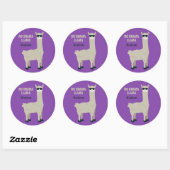Cool Llama aangepaste naam & kleur stickers (Vel)