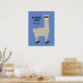 Cool Llama aangepaste naam, tekst en kleur posters (Keuken)