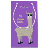 Cool Llama aangepaste naam, tekst- en kleurencadea Klein Cadeauzakje (Achterkant)