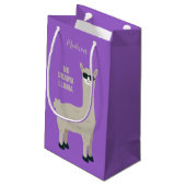 Cool Llama aangepaste naam, tekst- en kleurencadea Klein Cadeauzakje (Achterkant Gekanteld)
