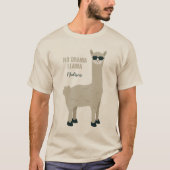 Cool llama aangepaste naam & tekst shirten & jasse t-shirt (Voorkant)