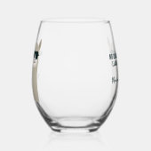 Cool Llama aangepaste naam & tekst Wijnglas Zonder Voet (Rechts)