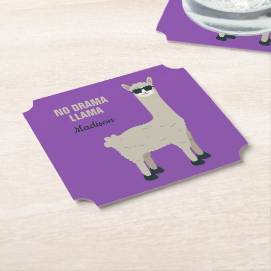 Cool Llama aangepaste tekst en onderzetters voor k (Gekanteld)