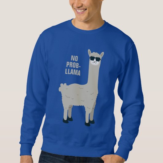 Cool llama aangepaste tekst shirten & jassen trui (Voorkant)
