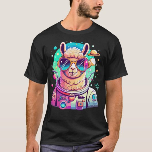 Cool Llama Astronaut T-shirt (Voorkant)