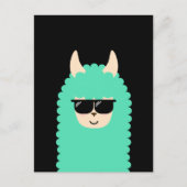 Cool Llama Emoji Briefkaart (Voorkant)