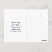 Cool Llama en het glimlachen Kawaii Sun Dank u Briefkaart (Achterkant)