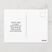 Cool Llama en het glimlachen Kawaii Sun Dank u Briefkaart (Achterkant)