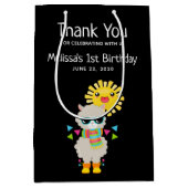 Cool Llama en het glimlachen Kawaii Sun Dank u Medium Cadeauzakje (Voorkant)