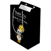 Cool Llama en het glimlachen Kawaii Sun Dank u Medium Cadeauzakje (Achterkant Gekanteld)