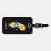 Cool Llama en Smiling Kawaii Sun Bagagelabel (Voorkant horizontaal)