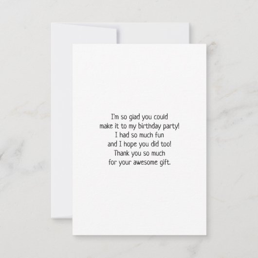 Cool Llama en Smiling Kawaii Sun Bedankkaart (Achterkant)