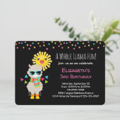 Cool Llama en Smiling Kawaii Sun Birthday Kaart (Staand voorkant)