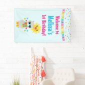 Cool Llama en Smiling Kawaii Sun Birthday Spandoek (Insitu)