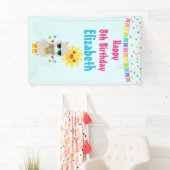 Cool Llama en Smiling Kawaii Sun Birthday Spandoek (Insitu)