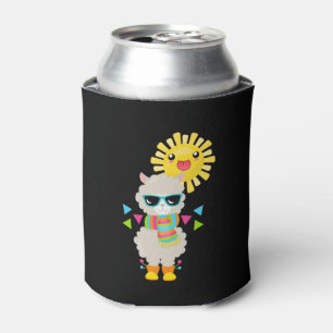 Cool Llama en Smiling Kawaii Sun Blikjeskoeler