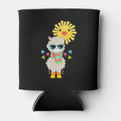 Cool Llama en Smiling Kawaii Sun Blikjeskoeler (Voorkant)