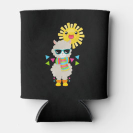 Cool Llama en Smiling Kawaii Sun Blikjeskoeler