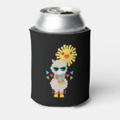 Cool Llama en Smiling Kawaii Sun Blikjeskoeler (Blikje Achterkant)