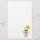 Cool Llama en Smiling Kawaii Sun Briefpapier (Voorkant)