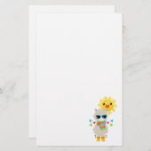 Cool Llama en Smiling Kawaii Sun Briefpapier (Voorkant / Achterkant)