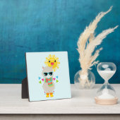 Cool Llama en Smiling Kawaii Sun Fotoplaat (Insitu)