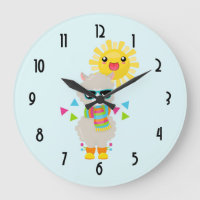 Cool Llama en Smiling Kawaii Sun