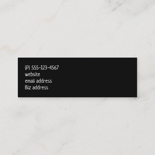 Cool Llama en Smiling Kawaii Sun Mini Visitekaartje (Achterkant)