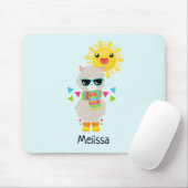 Cool Llama en Smiling Kawaii Sun Muismat (Met muis)