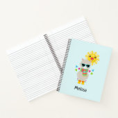 Cool Llama en Smiling Kawaii Sun Notitieboek (Binnen)