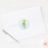 Cool Llama en Smiling Kawaii Sun Ronde Sticker (Envelop)