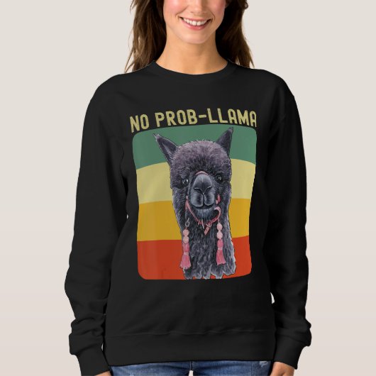 Cool Llama For Men Women No Prob Llama Alpaca Farm Trui (Voorkant)