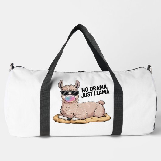 Cool Llama Geen Drama Houding Plunjezak (Voorkant)