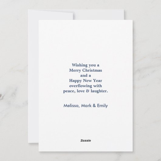 Cool Llama in Santa Hat met Snowflakes kerst Feestdagenkaart (Achterkant)