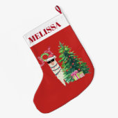 Cool Llama | Kerstboom met Cadeau Grote Kerstsok (Achterkant (Hangend))