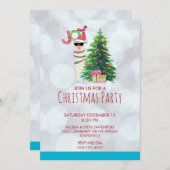 Cool Llama | Kerstboom met Cadeaus feest Kaart (Voorkant / Achterkant)