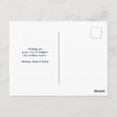 Cool Llama op Silver Bokeh en Icy Blue Kerstmis Briefkaart (Achterkant)