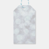 Cool Llama op Silver Bokeh en Icy Blue Kerstmis Cadeaulabel (Achterkant)