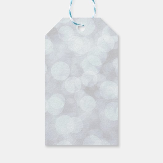 Cool Llama op Silver Bokeh en Icy Blue Kerstmis Cadeaulabel (Achterkant)