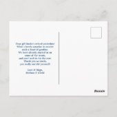 Cool Llama over Silver Bokeh en Icy Blue Dank je Briefkaart (Achterkant)