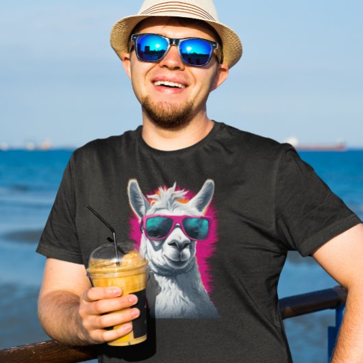 Cool Llama Roze Zonnebril T-shirt