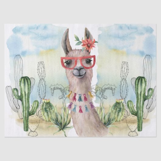 Cool Llama Tissuepapier (Voorkant)