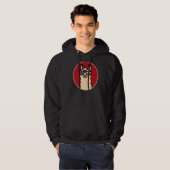 Cool Llama Zonneglazen Vlag Hoodie (Voorkant volledig)