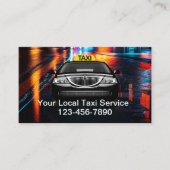 Cool Local Taxi Service Visitekaartjes (Voorkant)