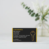 Cool Locksmith Gold House Key Business Cards Visitekaartje (Staand voorkant)
