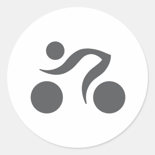 Cool logo fietsen ronde sticker (Voorkant)