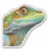 Cool Looking Lizard AI Art Sticker (Voorkant)